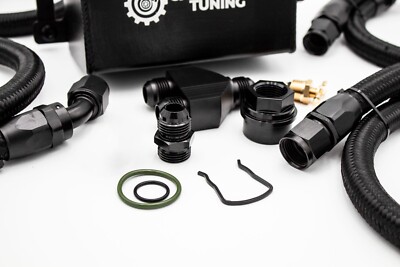 1.8T Catch Can Kit for CTT Cast or Billet Valve Cover - VW MK4