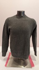 Superdry Brand Mens Textured Knitted Sweater Pullover Size Large Grey