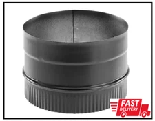 DuraBlack 6 in. Single-Wall Chimney Stove Pipe Adapter - Stove Pipe Connector