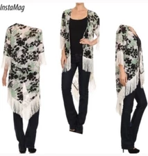New San Joy Fringe Top Kimono Boutique Small Beach Summer