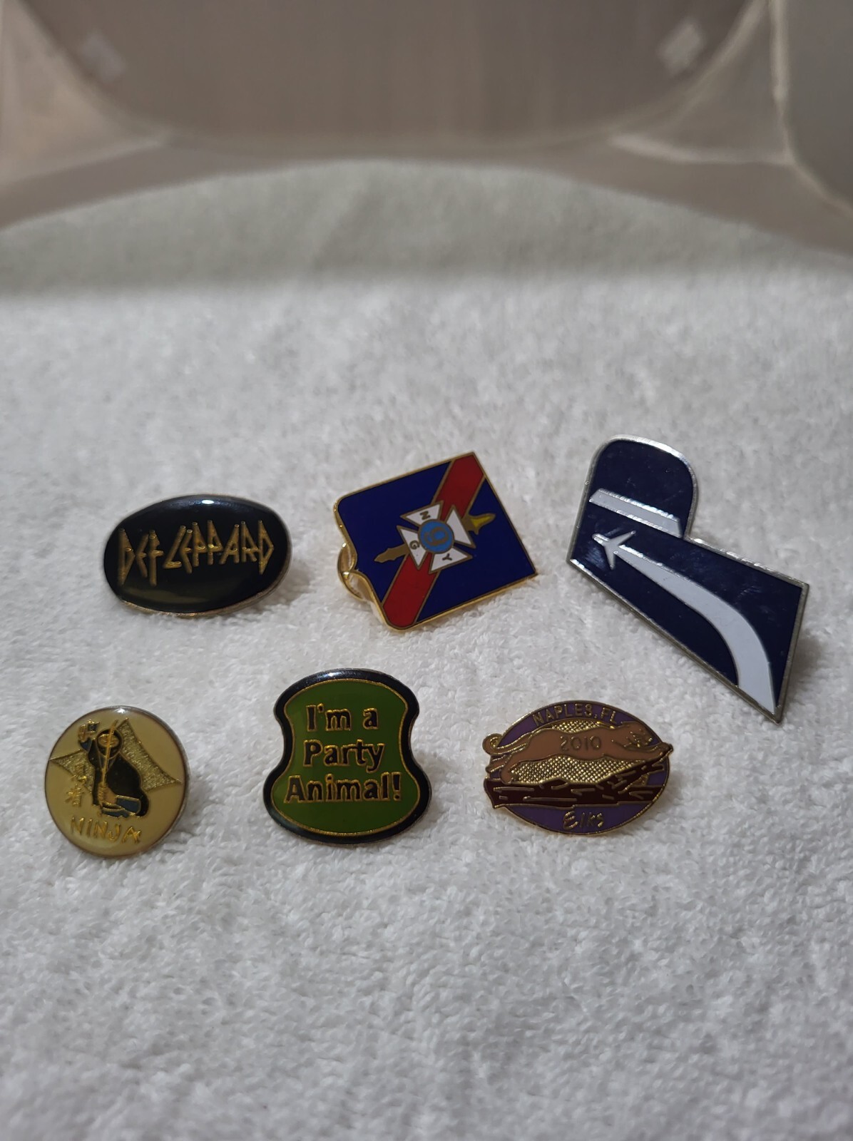 Lot of 6 Vtg Pins Brooch Def Leppard, Ninja, I'm a Party Animal..... eBay
