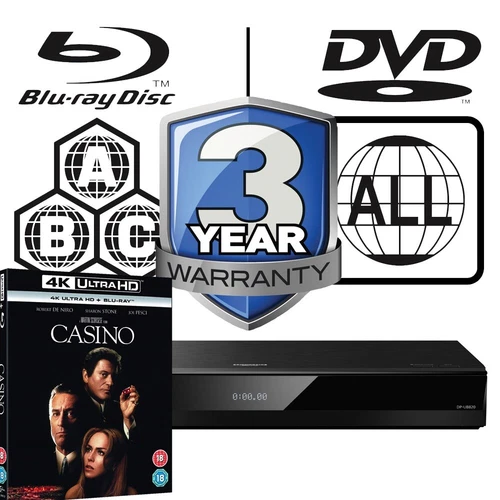 Panasonic Blu-ray Player DP-UB820 All Zone Code Free MultiRegion 4K - Casino
