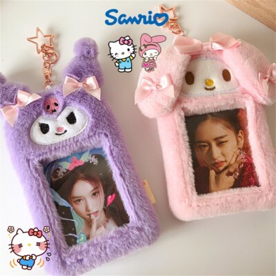 Plush Kpop&Album Card Id Card Holder Cinnamoroll Keychain Bus Card