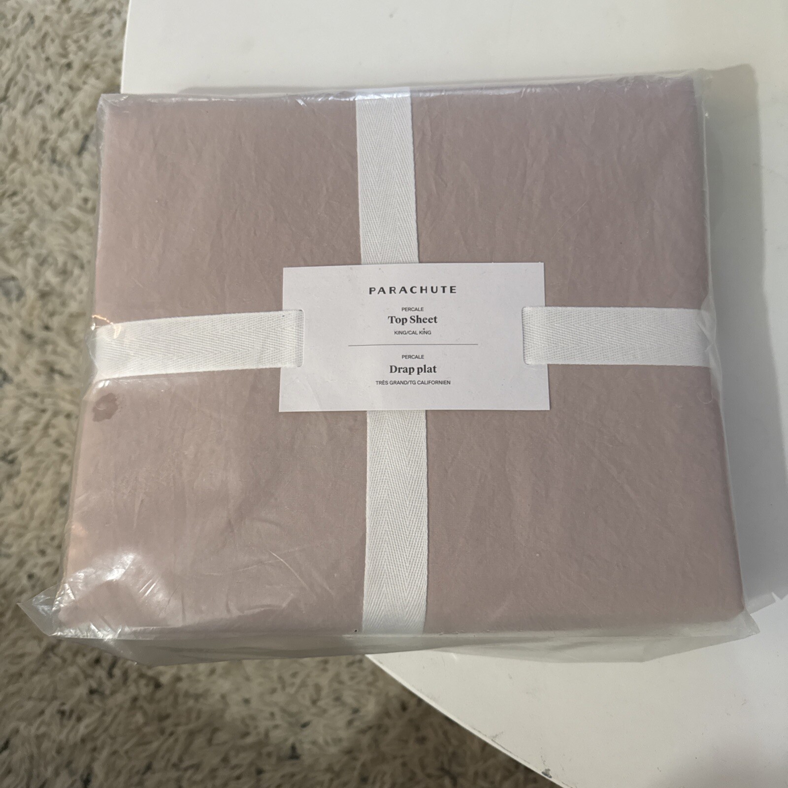 Organic Soft Luxe King Flat Sheet in Haze by Parachute