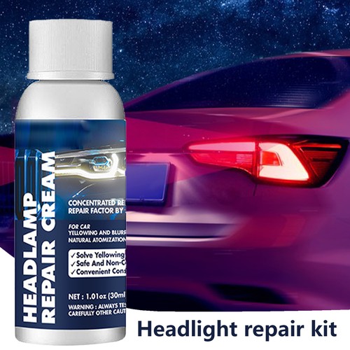 30/50ml Car Headlight Restoration Polish Cream W/Sponge Fast Removes Yellow Haze - Picture 10 of 12