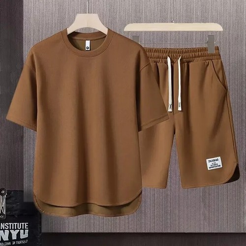 Trendy Loose-fit Men's Short Sleeve Summer Suits High-end Feel Casual Sports - Picture 16 of 28