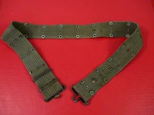 Original WWII Era US Army/USMC M1936 Pistol Web Belt OD Green Color - Nice #6