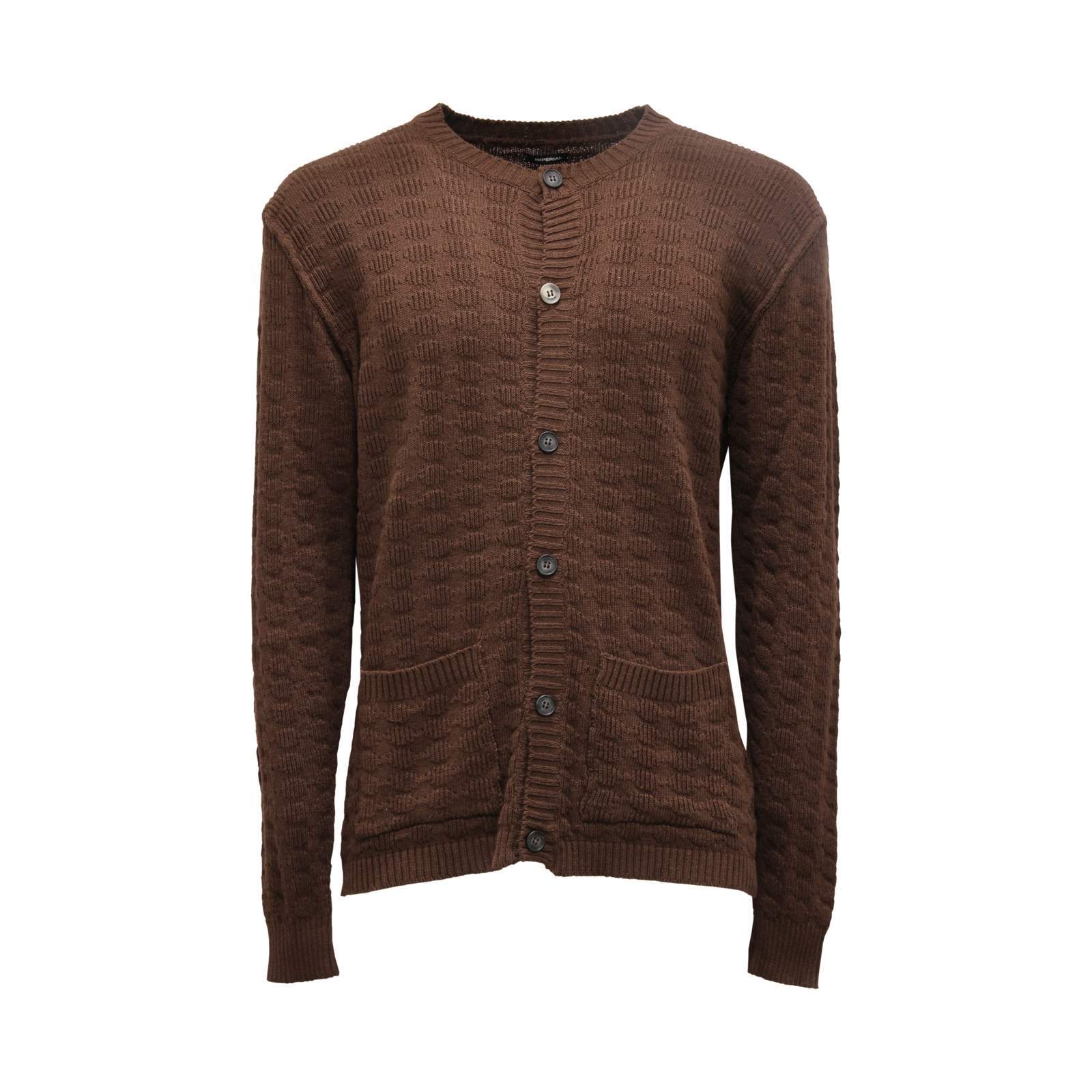 6100AR кардиган maglione uomo IMPERIAL мужской свитер коричневый