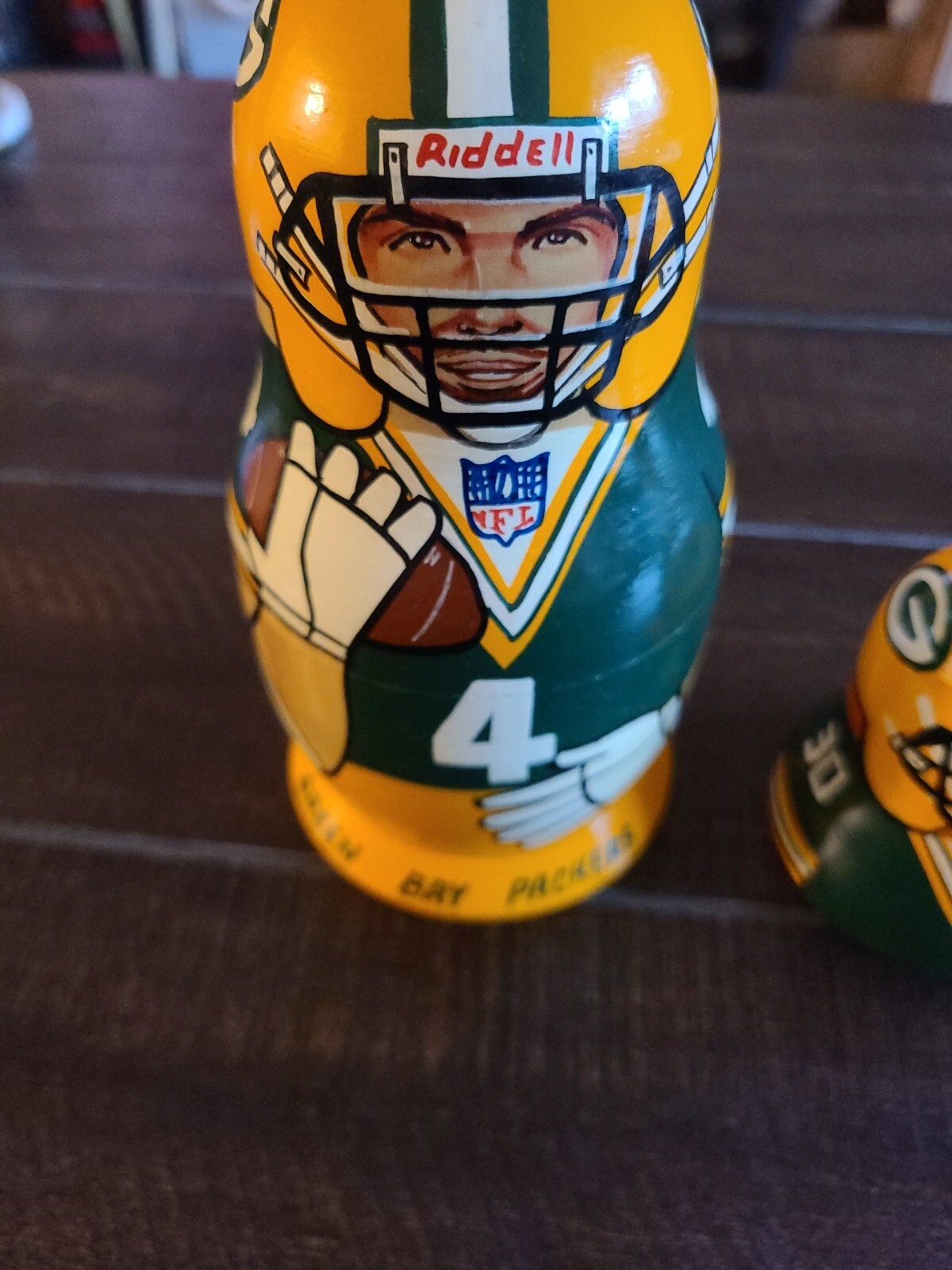 Green Bay Packer Nesting Doll Set Favre Green Driver Harris