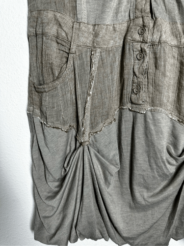 Monoreno Damen Lagenlook böhmisches Kleid vorne geknöpft gefütterter Rock Pakete Gr. M - Bild 3 von 15