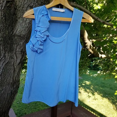 baby blue ruffle top