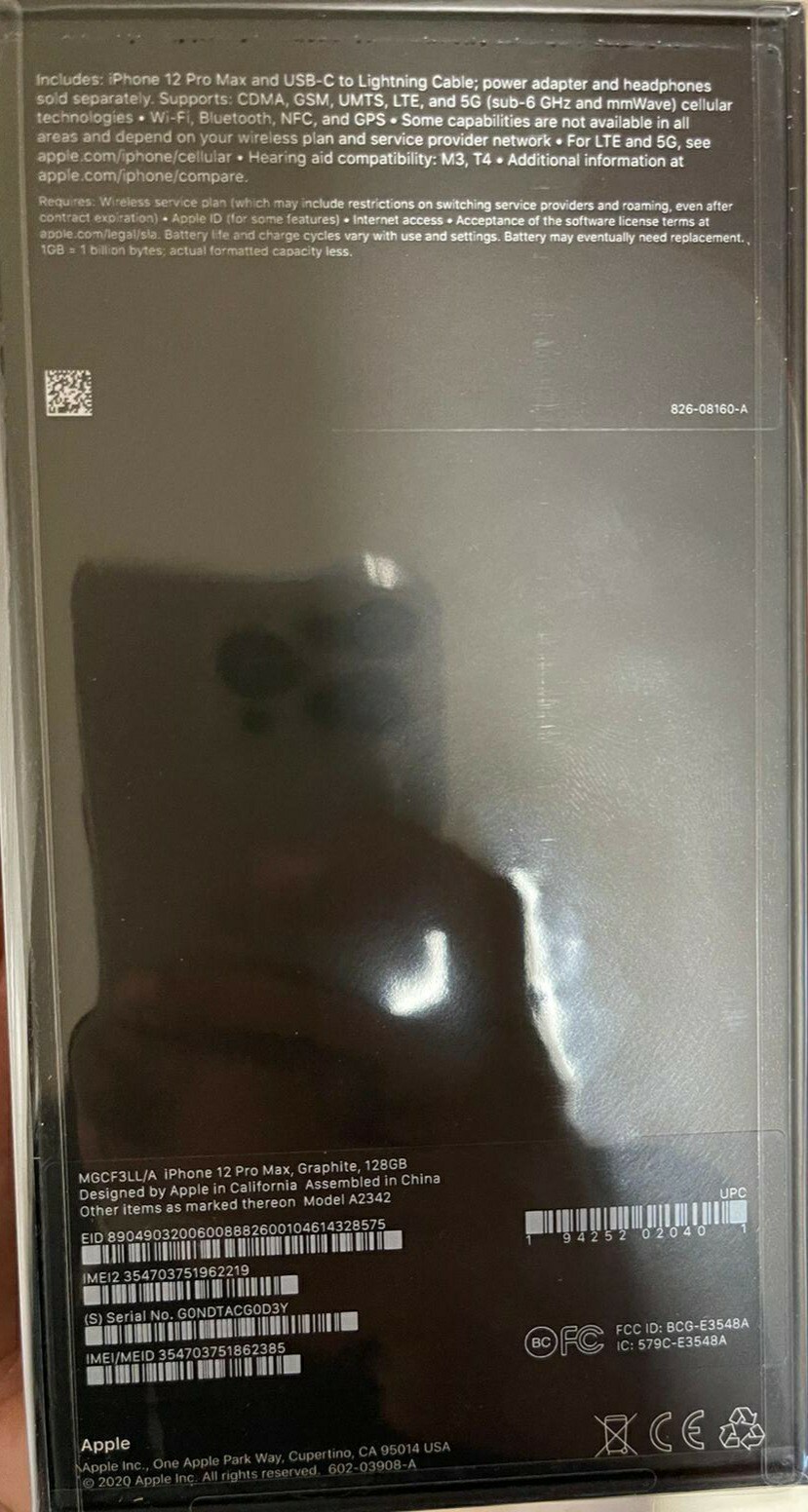 Apple Iphone 12 Pro Max 128gb Graphite Unlocked For Sale Online Ebay