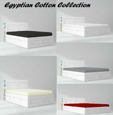 Luxurious X-Deep 20'' FittedSheet EgyptianCotton 1000TC US-Queen All-Color