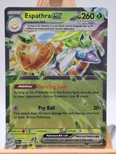 Espathra EX, 6/91, Paldean Fates, Holo Rare, NM