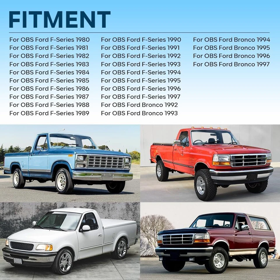 For OBS FORD 1980-1997 F-Series & Bronco Door Handle Reinforcement Plate Kit US Foto 2 de 4