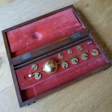 Sikes Hydrometer Antique Brass from P Stevenson Edinburgh in Fitted Case READ!!!