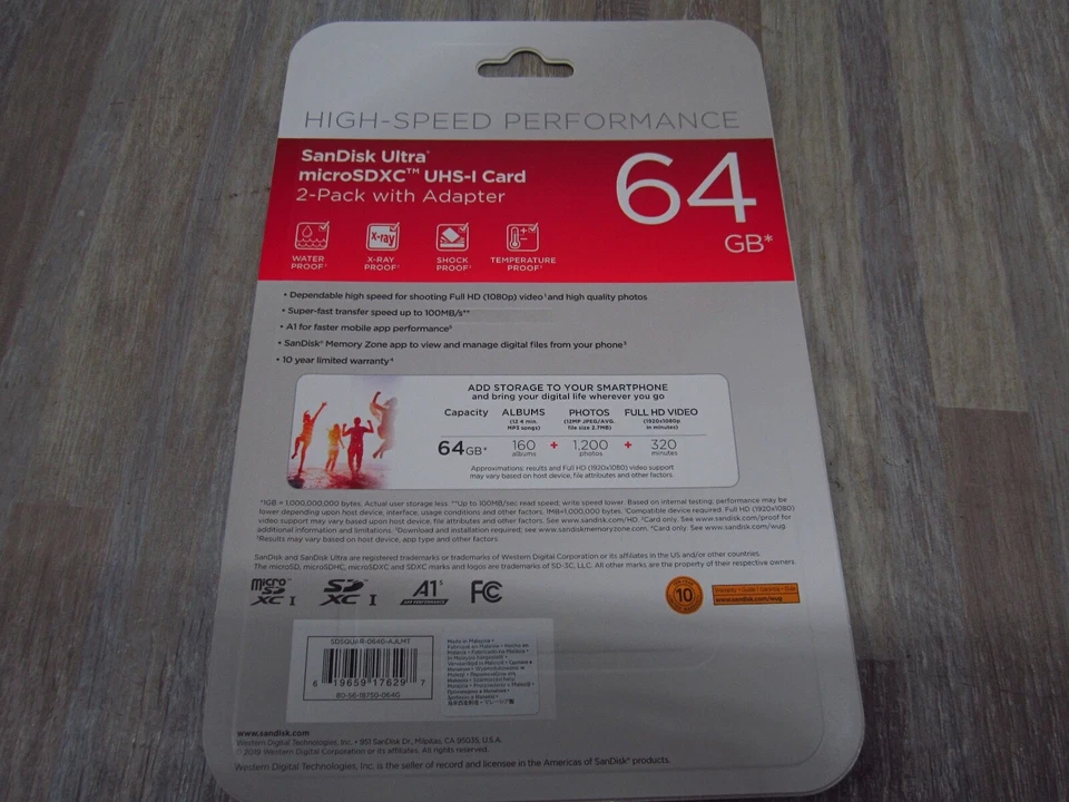 BRAND NEW SanDisk Ultra 64GB(2PACKS ) microSDXC UHS-I Card with Adapter - Image 4 of 4