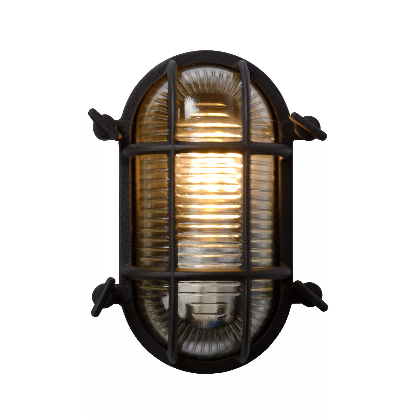 Lucide Applique da parete da esterno struttura in alluminio ovale diffusore in v
