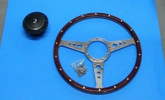 Nuevo adaptador de volante y buje de madera laminada de 15" Triumph TR4 TR4A TR6 Foto 2 de 4