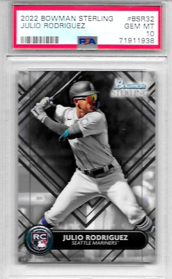 2022 BOWMAN STERLING JULIO RODRIGUEZ ROOKIE PSA 10 GEM MINT