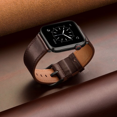 Correa de cuero de vaca para Apple Watch 10 9 8 7 6 5 SE 42/45/46/49mm Ultra 2 - Imagen 16 de 36