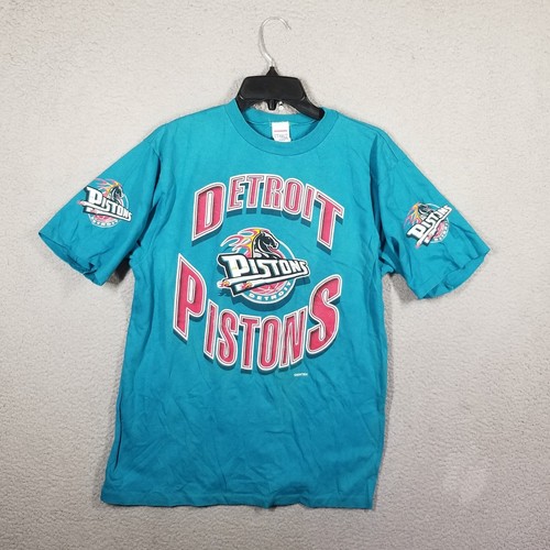 Vintage Detroit Pistons T Shirt Teen Kids 16/18 XL Blue NBA