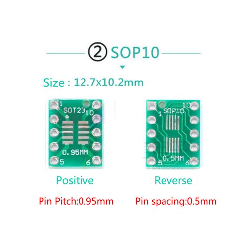 Adaptador SMD SOP8/10/14/16/20/24/28 a DIP placa convertidora universal - Imagen 5 de 10