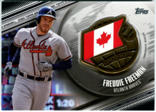 2020 Topps Series 1 Freddie Freeman Global Game Medallion Canada 070/149 Braves
