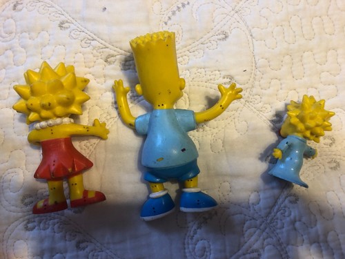 Set of 5 The Simpsons Bendable Action Figures 1990 Jesco Homer Bart Lisa Marge - Picture 7 of 9