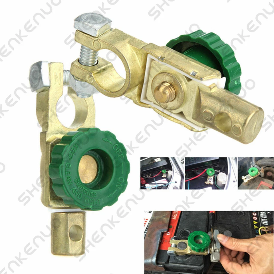 2Pcs Car Battery Link Terminal Quick Cut-off Disconnect Master Kill Shut Switch - Image 2 of 4