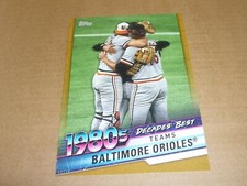2020 Topps T2 DECADES  BEST JUMBO GOLD 5 X 7 02/10 1980s TEAMS BALTIMORE ORIOLES