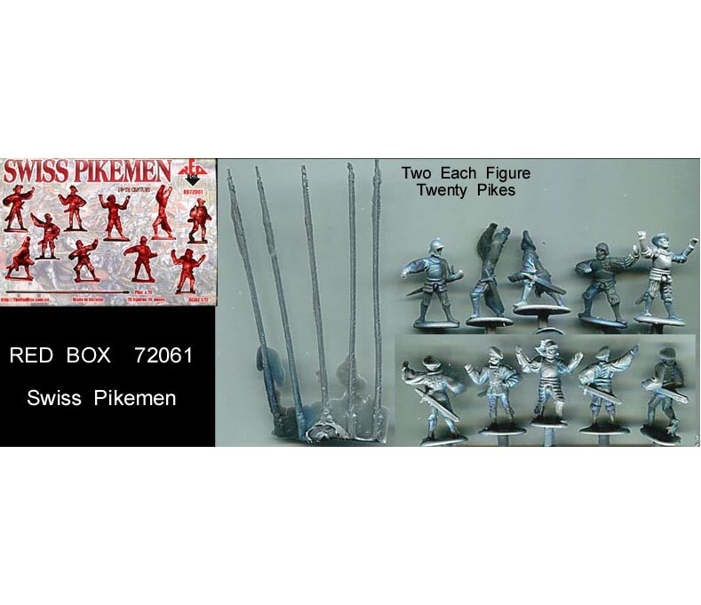 Red Box 72061 Swiss Pikemen 16th century, 1/72 toy soldiers