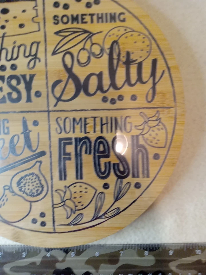 Faberware Rotating Bamboo Charcuterie Tray 10" Lazy Susan NEW in Packaging - Image 4 of 4