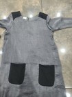 Girls Grey Dress  Size 8 Black Pockets violeta federico — photo 2