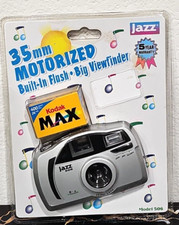 Vintage Jazz 35mm Motorized Camera With Built In Flash Model 506 Missing Battery