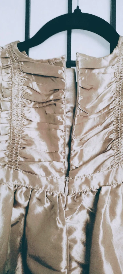 Vestido de Navidad formal dorado talla 6x DKNY para niñas. Foto 2 de 4