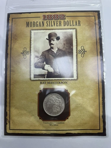 1882 O BU/UNC Morgan Silver Dollar - PCS LEGENDS OF THE WEST, "Bat Masterson"