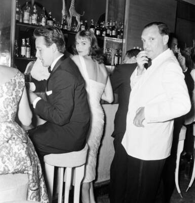Venice Film Festival 1956 Italian actress Elsa Martinelli at the b- Old Photo