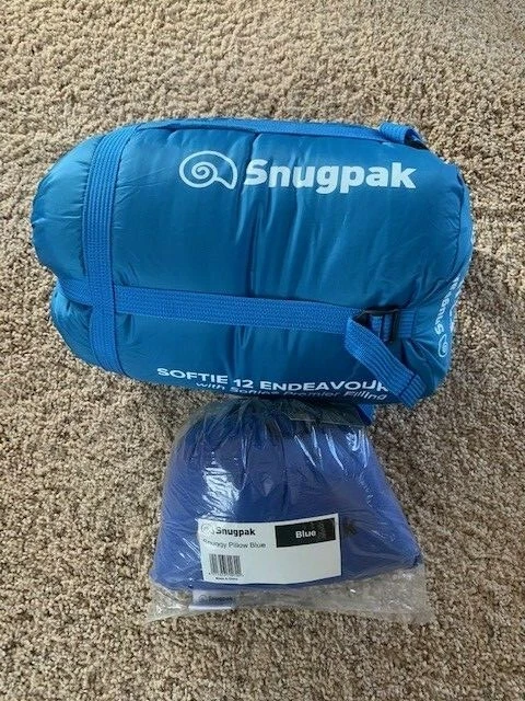 Snugpak Softie 12 Endeavour Sleeping Bag LH Black with Snuggy Pillow