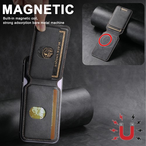 NEW Rustic Distressed Magnetic Card Holder for Samsung/Apple/LG/Motorola/Oneplus - Picture 4 of 12