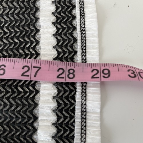 Avenue Vip Knits Cardigan Womans Size 18/20 Black White Stripe Draped Open Knit - Picture 12 of 14