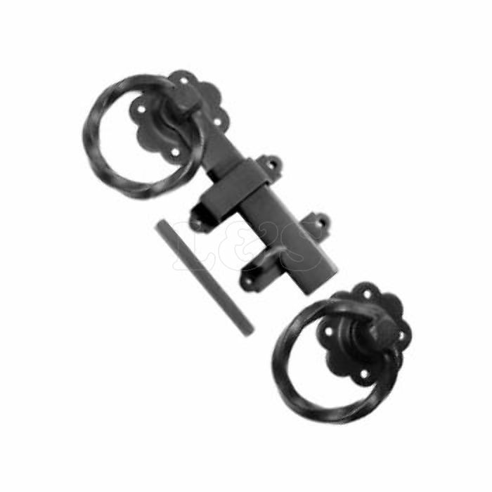 150mm / 6"" Twisted Ring Handle Latch, Galvanised