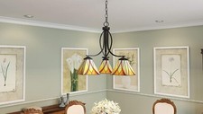 Quoizel Asheville 23" Wide Valiant Bronze 3-Light Chandelier