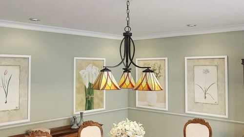 Quoizel Asheville 23" Wide Valiant Bronze 3-Light Chandelier - Picture 1 of 11