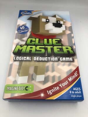 NEW Thinkfun Clue Master Logical Deduction Game Reasoning 40 Tasks Single Player