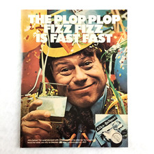 Alka-Seltzer 70s Vintage Print Ad Party THE PLOP PLOP FIZZ FIZZ IS FAST FAST
