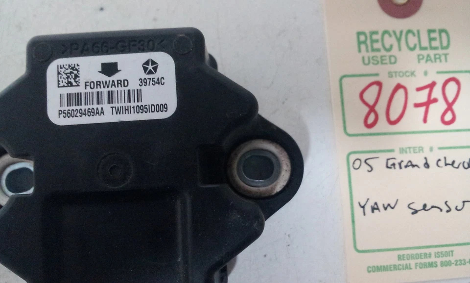 Jeep Grand Cherokee 2015 yaw sensor de velocidad OEM P56029469AA #8078 Foto 3 de 3