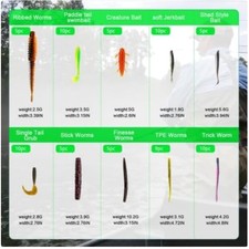 75pcs Fishing Lures Set with Tackle Box - Bass Fishing Kit
