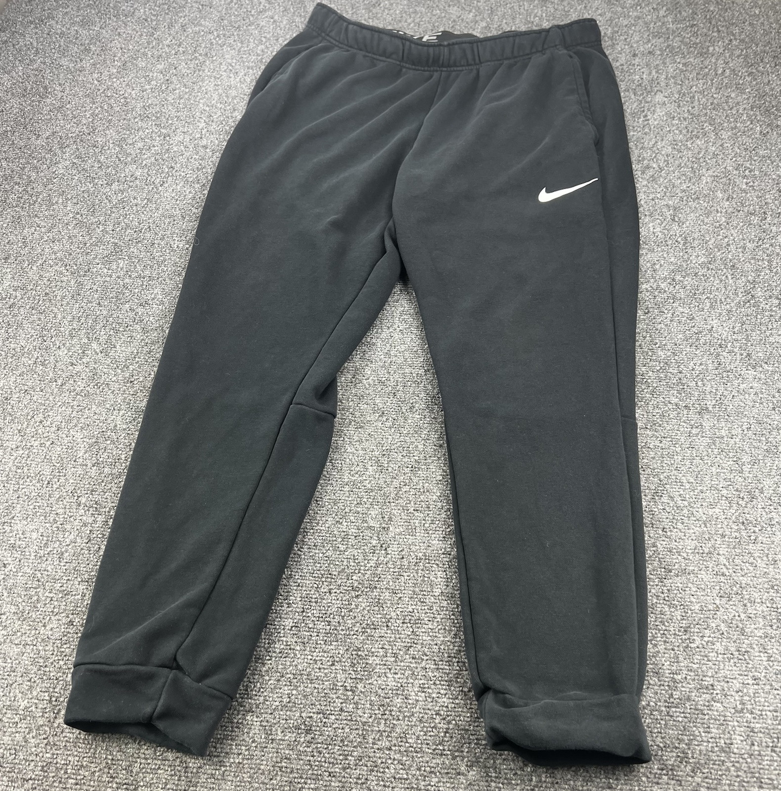 Nike Dri Fit Joggers Mens XL Black Sweatpants Training Pants Swoosh