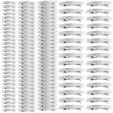 , 120 Pack Blank DIY Metal French Barrette Hair Clips Snap Alligator for Accesso